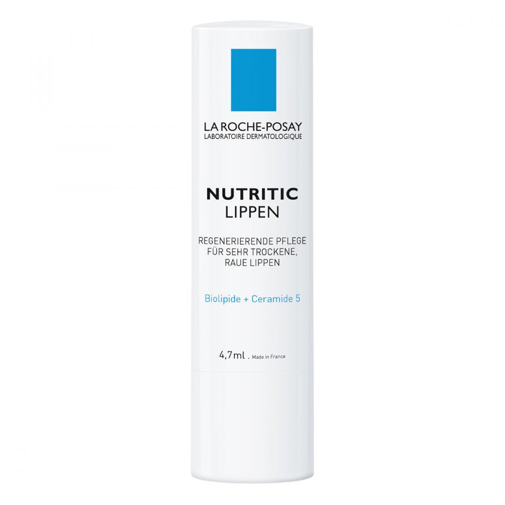 La Roche-Posay Nutritic bálsamo labial en stick para labios muy secos, hidrata suavemente.