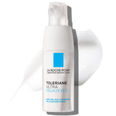 La Roche-Posay Toleriane Dermallergo eye cream tube close-up showing soothing eye-area care
