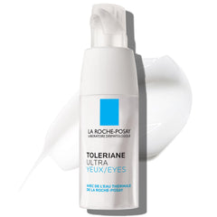 La Roche-Posay Toleriane Dermallergo eye cream tube close-up showing soothing eye-area care