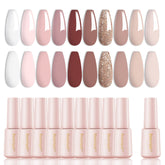 Larvall Beautpal esmalte gel nude tonos 10 unidades para uso diario