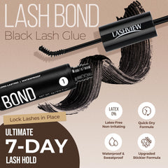 Close-up of LASHVIEW Bond and Seal during application for clean finish.