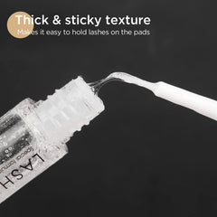 LASHVIEW lash lift glue dry film indicating fast set and clean finish