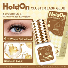 LASHVIEW eyelash cluster glue precision applicator enables easy dipping.