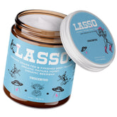LASSO TALLOW face moisturizer jar close-up, creamy texture for gentle daily hydration.