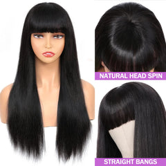 Lativ 150% density straight wig adds fuller look.