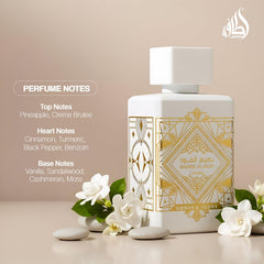 Lattafa Bade'e Al Oud Honor & Glory packaging box showcasing luxury packaging