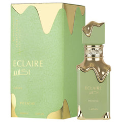 Lattafa Eclaire Pistache heart notes of whipped cream and coconut enhance dessert-like allure