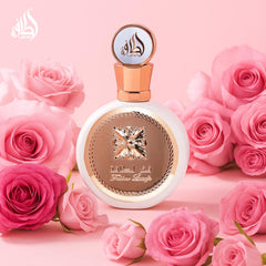 Lattafa Fakhar cap close-up emphasizing refined bottle details and brand presence.