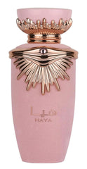 Lattafa Haya EDP bottle front view for everyday elegance.