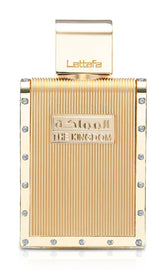 Lattafa The Kingdom bottle closeup shows premium design for an elegant look
