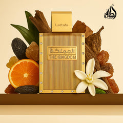Lattafa The Kingdom top notes blend creates a crisp opening