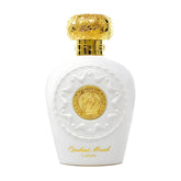 Lattafa Opulent Musk EDP bottle on vanity, everyday elegance and fresh aroma
