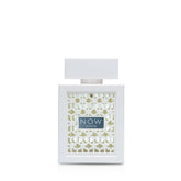 Lattafa Rave Now White bottle close-up for versatile all-day wear.