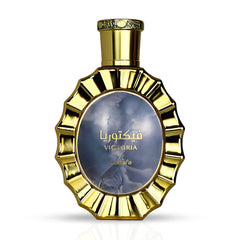 Lattafa Victoria bottle on a clean surface, ideal for daily wear.