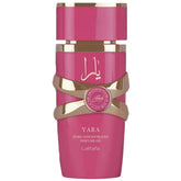 Lattafa Yara Candy bottle close-up showing a playful feminine scent.