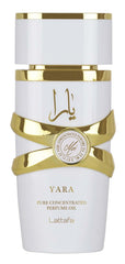 Lattafa Yara Moi bottle front, sleek design ideal for evening wear.