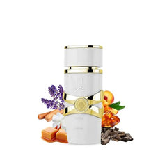 Lattafa Yara Moi middle notes caramel and amber create warmth
