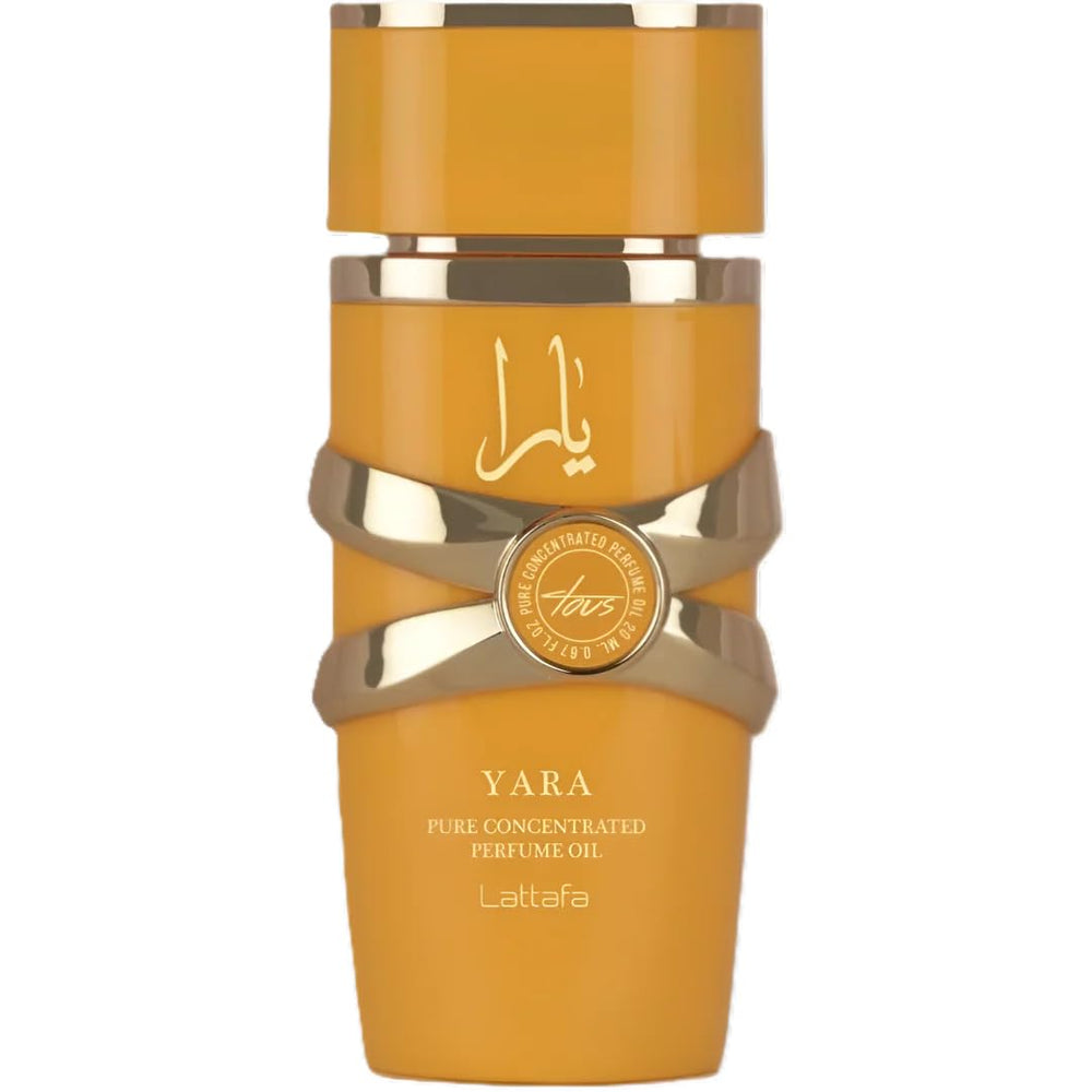 Lattafa Yara Tous mango-coconut-passionfruit top notes create tropical freshness for sunny days.