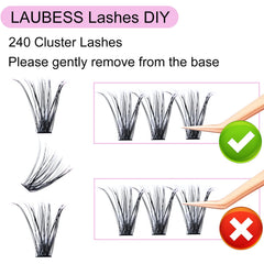 LAUBESS 9-16mm D curl extensions ready for long or natural looks.