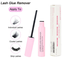 DIY kit components laid out for at-home lash extensions.