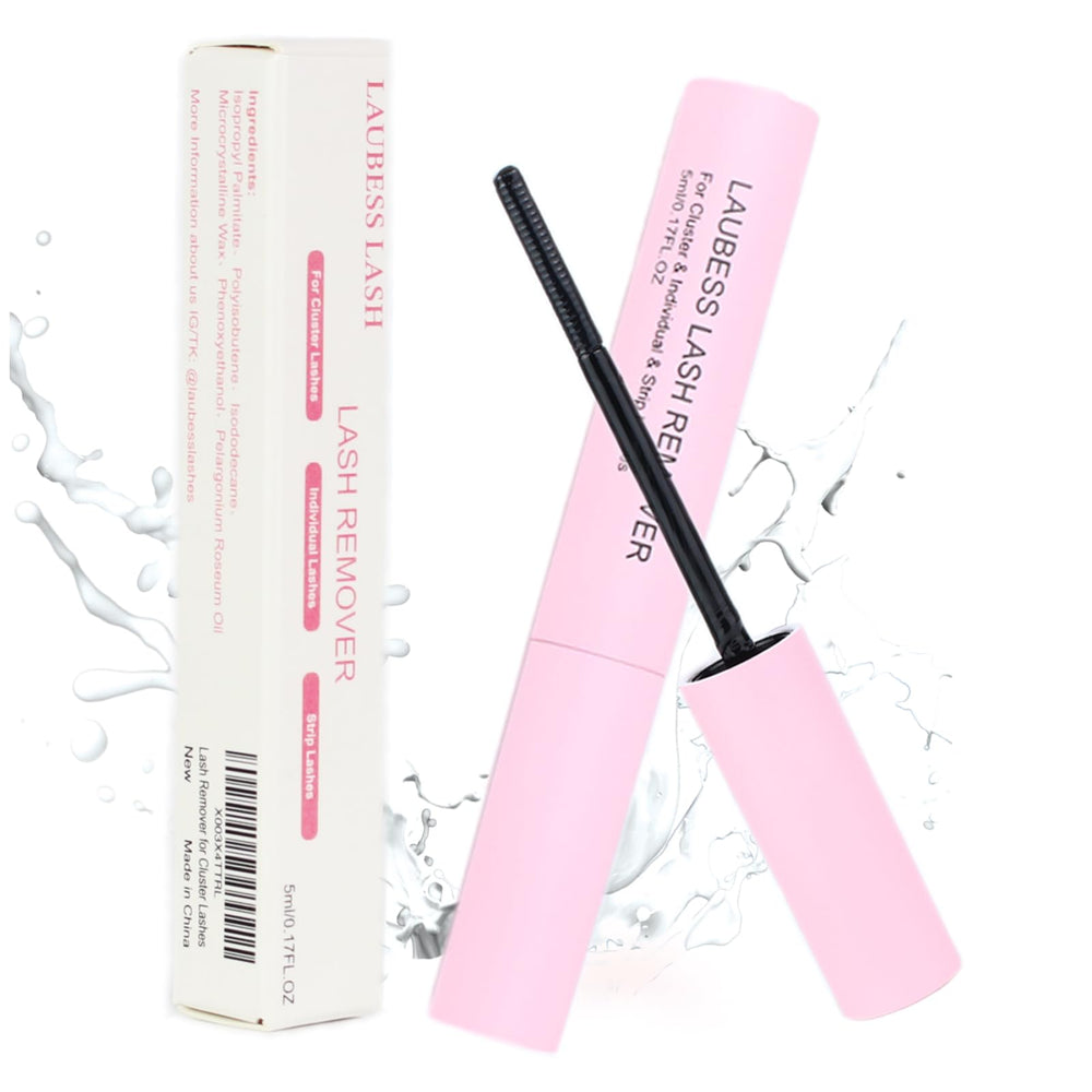 LAUBESS LASH remover bottle front view for gentle lash removal.