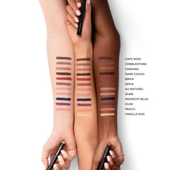 Blending view of Laura Mercier Caviar Stick Matte Cobblestone for smooth color payoff.