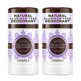 Lavanila Vanilla Lavender deodorant bottle offers long-lasting freshness.