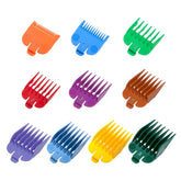 LAVEST clipper guards set showing color-coded lengths for precise fades
