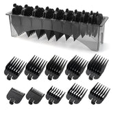 LAVEST Clipper Guards Set with Holder keeps guards organized for precise fades.