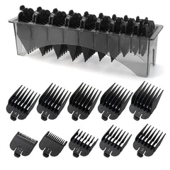LAVEST Clipper Guards Set with Holder keeps guards organized for precise fades.