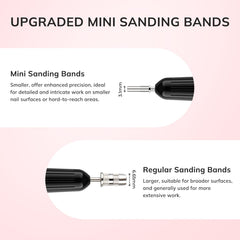 Lavinda sanding bands shaping edge closeup for precise nail work