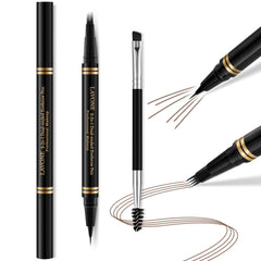 LAVONE Eyebrow Pen with 4-tip microblade creates natural hair-like strokes for fuller brows.