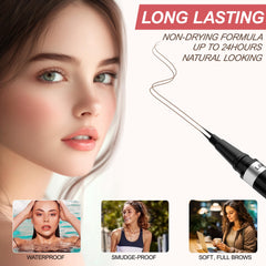 LAVONE waterproof, long-lasting brow pen stays defined all day.