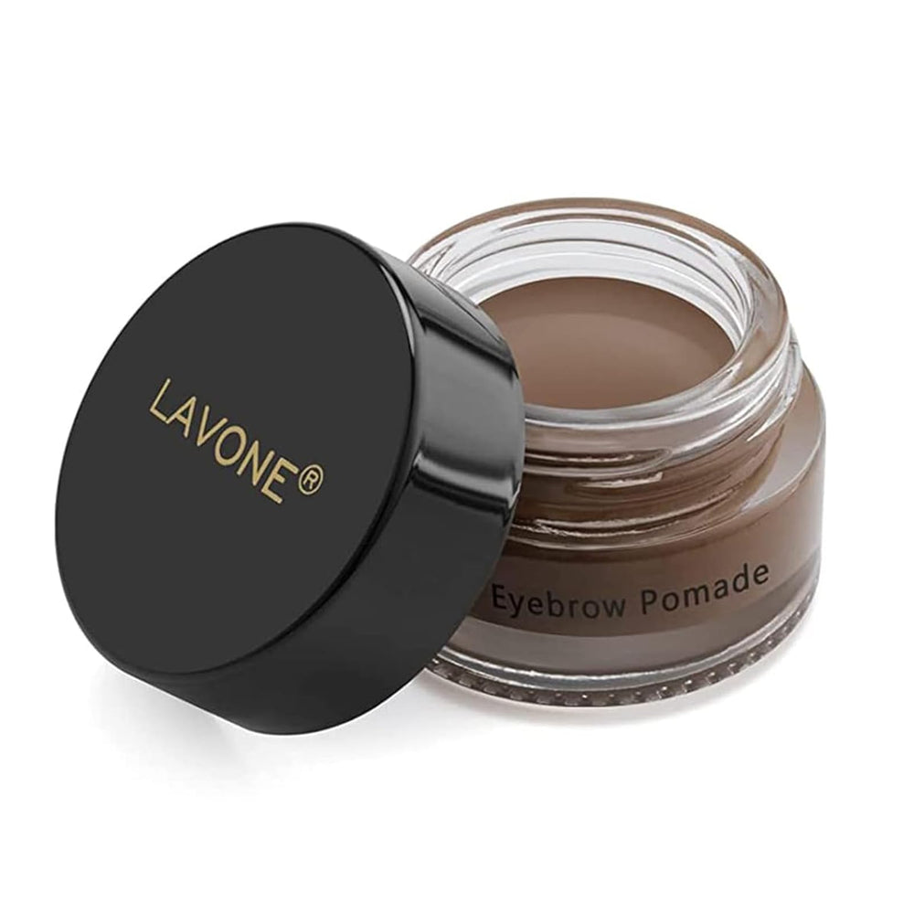 LAVONE Eyebrow Pomade provides waterproof hold for all-day definition.