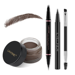 LAVONE kit cejas 2 en 1 en primer plano para definición rápida.