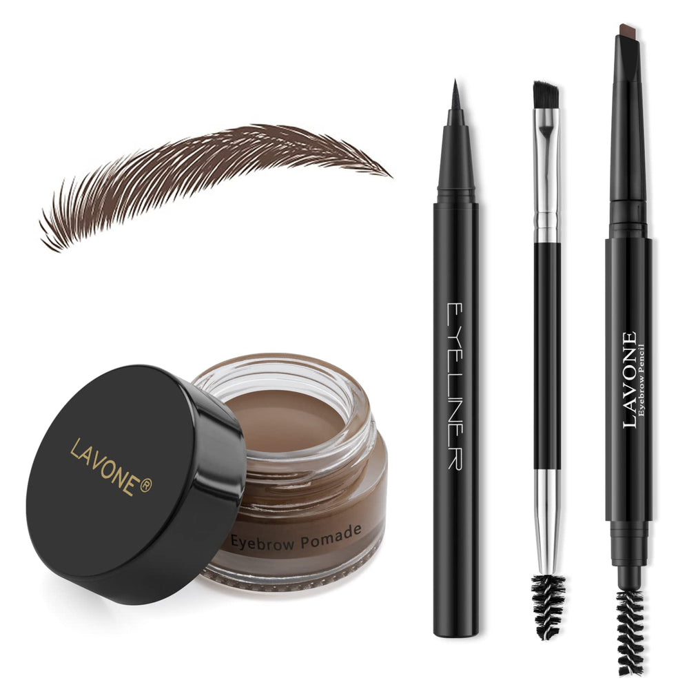 LAVONE kit cejas con sello y lápiz, definición rápida para cejas.