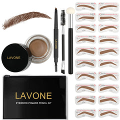 LAVONE kit estencil cejas frente: definición rápida y simetría al instante.