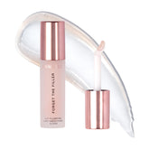 Lawless Forget The Filler lip plumper gloss Rosy Outlook cap shows glossy finish and plumped look