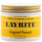 Layrite Original Pomade bottle on a counter for easy daily styling.