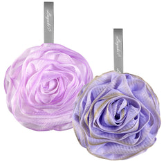 LAYUKI lufa rosa con diseño de rosa para una limpieza suave.