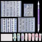 Laza Bowknot molds package view for easy 3D nail art crafting.