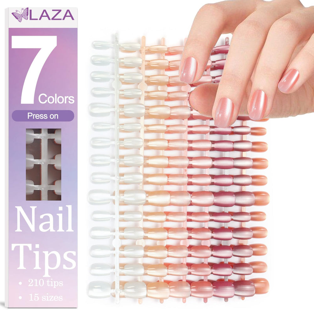 Laza cat eye nails set in seven colors for salon-like at-home manicures.