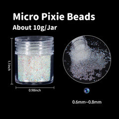 Laza cristales iridiscentes de vidrio para efectos brillantes.