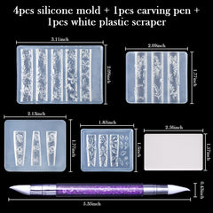 Laza double-head carving pen enables smooth detailing in gel nail art.