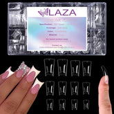 Laza duck nail tips box showing organized 12-grid storage for easy size selection