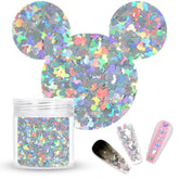 Purpurina de Laza Mickey Mouse 2 g en frasco, brillo para uñas.