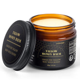 Lazibudgha beef tallow face balm shows creamy texture for deep facial moisture.