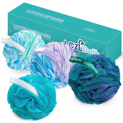 LCZLBath four-color shower loofah set for daily exfoliation and rich lather.