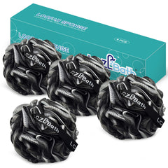 LCZLBath shower loofah set in four colors for family use with durable construction.