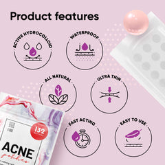 LE GUSHE hydrocolloid patch absorbing pimple gunk for faster calm.